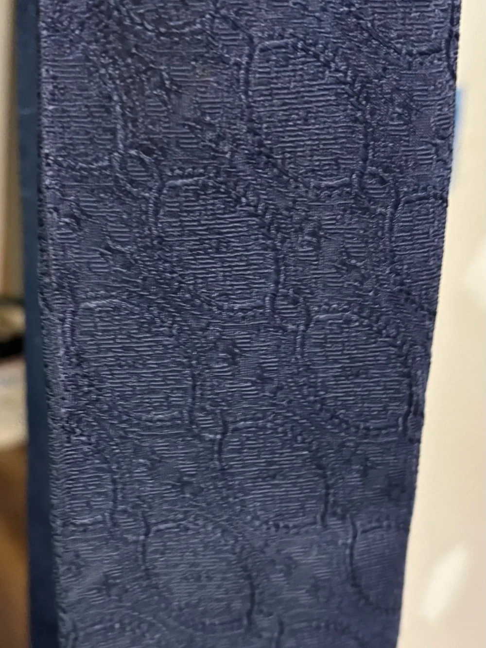 Navy Blue Textured Scarf
